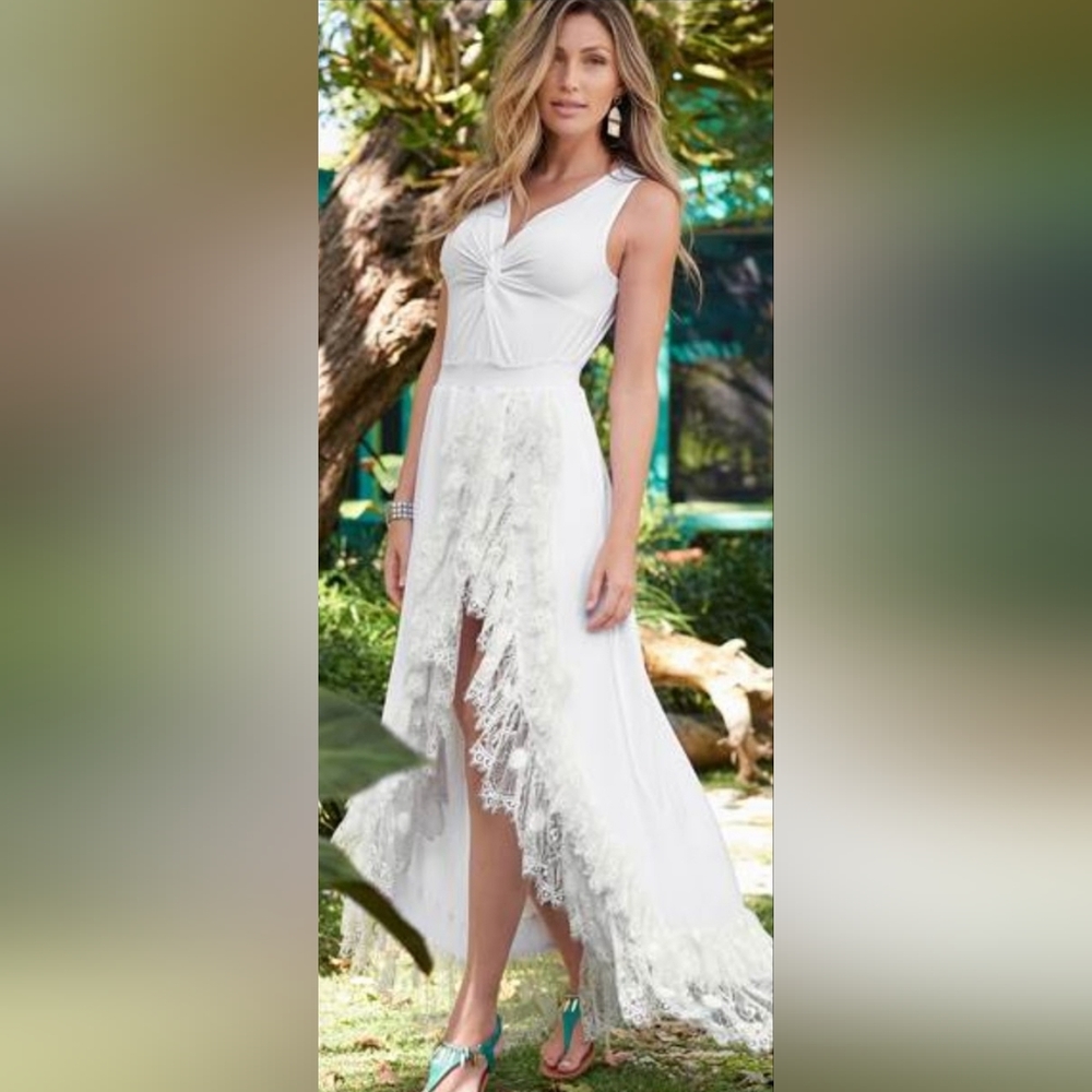 White Venus Romper Dress